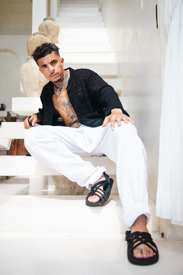 White pants kimono