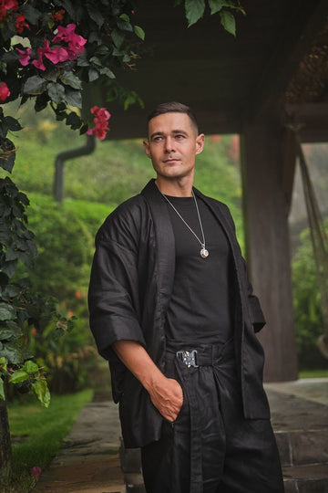 Kimono ( black linen )
